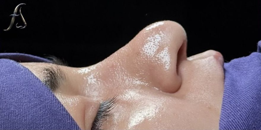 Before rhinoplasty, side profile